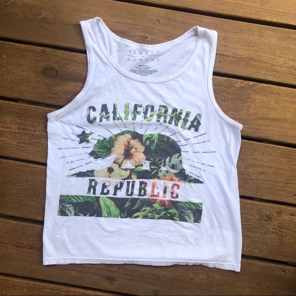 Rebels and Nomads Small White Muscle Tank